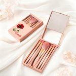 Personalisierte Edelstein Geburt Blume Makeup Pinsel Reise Storage Box Set mit Namen Geburtstag Hochzeit Geschenk für Frauen