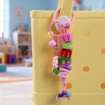 Personalizzato Multicolore nome perline fiore palloncino cane a mano borsa tag portachiavi compleanno amicizia regalo per bambini adolescenti ragazze