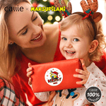 Personalized Christmas Long Tailed Marsupilami Set of 2 Waterproof Stickers Labels with Name Christmas Gift for Family Kids | Callie × Marsupilami®