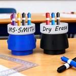 Personlig flerfärgad markörhållare för torr radering med text Kontorstillbehör Skolstartspresent för lärare