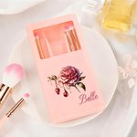 Personalisierte Edelstein Geburt Blume Makeup Pinsel Reise Storage Box Set mit Namen Geburtstag Hochzeit Geschenk für Frauen