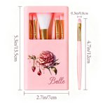 Personalisierte Edelstein Geburt Blume Makeup Pinsel Reise Storage Box Set mit Namen Geburtstag Hochzeit Geschenk für Frauen