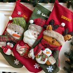 Bas de Noël Personnalisé avec Nom et Design de Bonhomme de Neige Père Noël ou Renne Cadeau de Fêtes de Fin d'Année pour Famille Enfants
