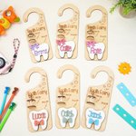Personalisierte hölzerne gravierte Zahnfee Stern Name Türhänger mit Geldschlitz und Glasflasche Schlafzimmer Dekoration Zahnverlust Souvenir Geschenk für Kinder