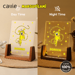 Personalised Long-Tailed Leopard Marsupilami LED Night Light with Name and Wooden Base Home Decor Christmas Gift for Children | Callie × Marsupilami®