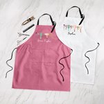 Gepersonaliseerd haarstyling gereedschap bloem verstelbaar schort met naam en zak verjaardag kapperszaak opening cadeau voor kappers kappers