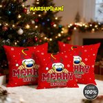 Personlig julgul prickig leopard Marsupilami mjukt kuddöverdrag med namn heminredning julklapp för barn | Callie × Marsupilami®