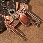 Personalized Horse Saddle Flat Acrylic Keychain with Name Birthday Christmas Gift for Horse Riders Lovers