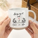 Personalized I Wish You Lived Next Door Love House 12 oz Ceramic Coffee Mug with Engraved Name Christmas Birthday Gift for Friends Colleagues