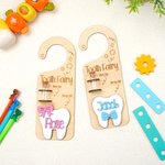 Personalisierte hölzerne gravierte Zahnfee Stern Name Türhänger mit Geldschlitz und Glasflasche Schlafzimmer Dekoration Zahnverlust Souvenir Geschenk für Kinder