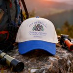 Casquette de randonneur personnalisée avec nom pour la société de randonnée Raccoon Forest Trail-tough Outdoor Camping Birthday Gift for Hikers