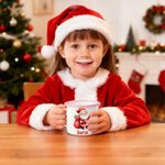 Personlig julklapp med tomte emaljmugg flerfärgad 355 ml kan anpassas med namn julklapp till familj och barn