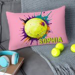 Personalized Splatter Paint Baseball Sports Throw Pillow Cover Home Decor Birthday Game Day Gift for Kids Ball Lovers