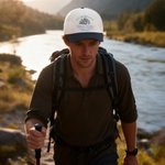 Casquette de randonneur personnalisée avec nom pour la société de randonnée Raccoon Forest Trail-tough Outdoor Camping Birthday Gift for Hikers