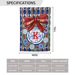 Chinoiserie personalizada Vintage Christmas Tree Garden Flag with Name amd Initial Decoración de exterior Regalo de Navidad para la familia amantes de la jardinería