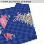 Chinoiserie personalizada Vintage Christmas Tree Garden Flag with Name amd Initial Decoración de exterior Regalo de Navidad para la familia amantes de la jardinería