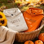 Spersonalizowana bluza z kapturem Sweet Potato Kind of Rude Potato z imieniem Jesienno-zimowy prezent dla pary przyjaciół