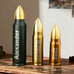 Personalized Bullet Thermos Bottle with Name Police Academy Graduation Retirement Gift  for Military Police