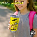 Spersonalizowany kubek z długim ogonem Marsupilami 20 uncji z imieniem i słomką Prezent urodzinowy dla dzieci | Callie × Marsupilami®