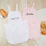 Personligt sött förkläde med rosett, namn, hjärtficka och justerbar halsrem Födelsedag, inflyttningsfest, julklapp till kvinna, mamma, fru