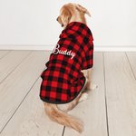 Personalizado clásico a cuadros suave caliente cachorro perro sudadera con capucha con nombre regalo de cumpleaños para el amante del animal doméstico