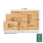 Spersonalizowana deska do krojenia Magic Santa Claus FSC Bamboo z wygrawerowanym tekstem i rowkiem na sok Made in USA Prezent świąteczny dla rodziny