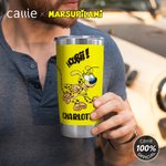 Spersonalizowany kubek z długim ogonem Marsupilami 20 uncji z imieniem i słomką Prezent urodzinowy dla dzieci | Callie × Marsupilami®