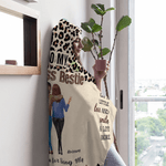Personalised Leopard Print Cartoon Character Soft Hooded Blanket with Name Home Decor Birthday Christmas Gift for Best Friends Besties