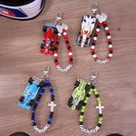 Personalized Grand Prix Car Portable Keychain Bag Charm with Text and Beaded Daily Use Birthday Gift for Motorsport Fans