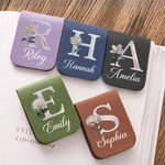 Stories Shine with Reading Time - Personalized Pearl Effect Birth Flower Name Magnetic Bookmark Clip
