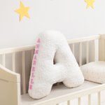 Cuscino di peluche personalizzato con nome Patch Nursery Home Decor Regalo di inaugurazione per la famiglia Kids