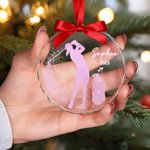 Personalisierte Glitter Golfer Silhouette Weihnachtsschmuck mit Namen und Jahr Home Tree Decor Weihnachtsgeschenk für Golfliebhaber