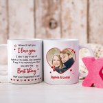 Spersonalizowany ceramiczny kubek na kawę z imieniem i nazwiskiem do codziennego użytku na Walentynki dla par