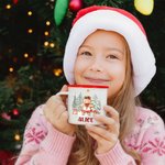 Personalized Cute Gingerbread Man 12 oz Cocoa Enamel Mug with Name Daily Use Christmas Gift for Kids Family