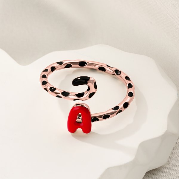 Personalised Long Tailed Marsupilami Shape Ring with Name Friendship Birthday Christmas Gift for Women Girls | Callie × Marsupilami®