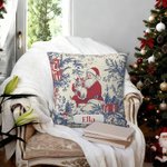 Personlig jultomte med rött tryck Mjukt kuddfodral med namn Heminredning Julklapp för familj och vänner