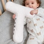 Cuscino di peluche personalizzato con nome Patch Nursery Home Decor Regalo di inaugurazione per la famiglia Kids