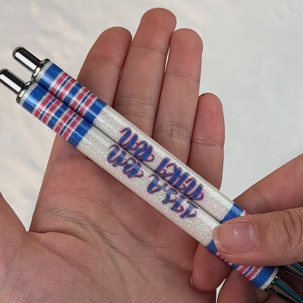 Personalized NICU Baby Blanket Design Glitter Retractable Ballpoint Pen with Text Birthday Appreciation Gift for Nurse Doctor 5