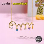 Personalized Long Tailed Marsupilami Shape Necklace with Bubble Letters Anniversary Birthday Gift for Women Girls | Callie × Marsupilami®