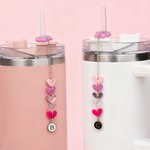 Charm Tumbler acrilico personalizzato con iniziali Uso quotidiano Regalo di compleanno e anniversario per le donne