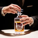 Personalized Engraved Horseshoes Horse Name Whiskey Decanter Bar Accessory Birthday Gift for Men Whiskey Lovers