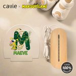 Gepersonaliseerd Langstaart Luipaard Marsupilami Ovaal LED Nachtlampje met Houten Voet Verjaardagscadeau voor Peuters Kinderen | Callie × Marsupilami®