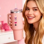 Charm Tumbler acrilico personalizzato con iniziali Uso quotidiano Regalo di compleanno e anniversario per le donne