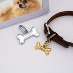 Personalized Bone Drunmstick Paw Print Shape Anti-Loss Pet Name Tag with Engraved Number and Address Daily Use Adoption Birthday Gift for Pet Owners