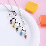 Personalized Long Tailed Marsupilami Shape Necklace with Bubble Letters Anniversary Birthday Gift for Women Girls | Callie × Marsupilami®