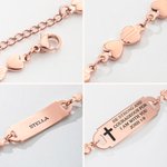 Personlig bibelversarmbånd med gravert tekst Smykkesmykker Bursdagsgave til kristne kvinner