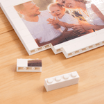 Gepersonaliseerde bouwsteenpuzzel  met 1 tot 5 foto’s en tekst - perfect cadeau voor Vaderdag