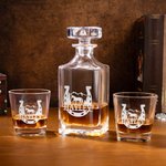 Personalized Engraved Horseshoes Horse Name Whiskey Decanter Bar Accessory Birthday Gift for Men Whiskey Lovers