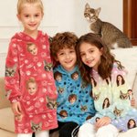 Personalised Funny Face Photo Multicolor Flannel Hoodie Daily Wear Birthday Christmas Gift for Family Friends Kids