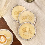 Personalized Multi-Pattern Engraved Bicycle Chain Coaster with Text Daily Use Birthday Gift for Cycling Enthusiast